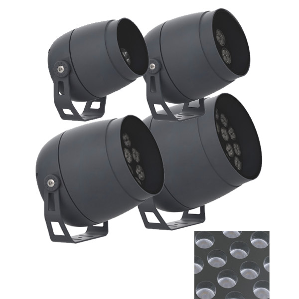 9w96w anti glare single light color changing led spotlight floodlight ip65